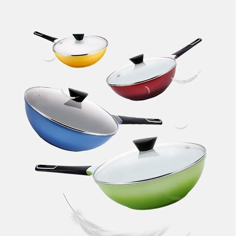 LLLY Wok - أدوات طبخ خاصة مقاومة للالتصاق وآمنة للاستخدام في غسالة الأطباق - أواني طهي ووك مجانية in Saudi Arabia