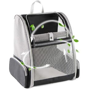 Texsens Innovative Traveler Bubble Backpack Pet Carriers for Cats and Dogs (Black)