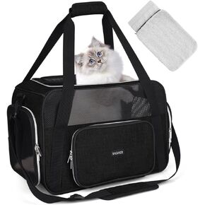 BAGLHER Pet Travel Carrier, Cat Carriers Dog Carrier for Small Medium Cats Dogs Puppies, Airline Approved Small Dog Carrier Soft Sided, Collapsible Puppy Carrier