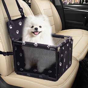 SWIHELP Dog Car Seat Puppy Portable Pet Booster Car Seat with Clip-On Safety Leash and PVC Support Pipe, Anti-Collapse,Perfect for Small Pets in Saudi Arabia
