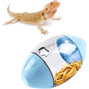 Lizard Feeder Toys Bearded Dragon Enrichment Toys Reptile Interactive Rugby Shape Toys for Bearded Dragon, Lizard, Gecko and Small Animals