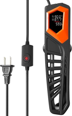 سخان حوض أسماك هيتوب تيتانيوم 600 وات - سخان أسماك رقمي مع شاشة عرض LED لدرجة الحرارة ووحدة تحكم خارجية، لخزان الأسماك الكبير 75 ~ 180 جالون in Kuwait