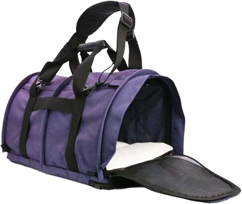 SturdiBag Medium Pet Travel Carrier: Flexible Height for Cat and Dog Soft Sided with Safety Clips and Seatbelt Straps| BLACK, 15" x 12" x 12" (PN: SB1.5-PRO-BL) in Saudi Arabia
