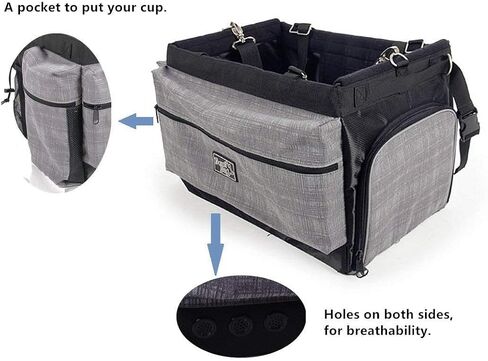 ALL FOR PAWS pet basket for bicycle dog basket for bike Delux 2 in 1 Dog Bike Basket Bicycle Basket Carrier Bag with Reflective Stripe for Small Dogs,Cats,Rabbit, upto 10Lbs in Saudi Arabia