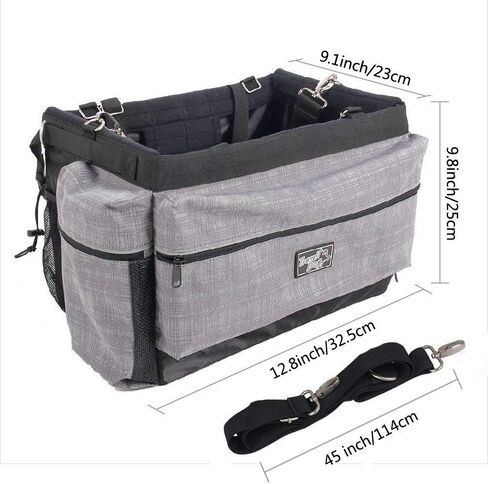 ALL FOR PAWS pet basket for bicycle dog basket for bike Delux 2 in 1 Dog Bike Basket Bicycle Basket Carrier Bag with Reflective Stripe for Small Dogs,Cats,Rabbit, upto 10Lbs in Saudi Arabia