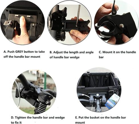 ALL FOR PAWS pet basket for bicycle dog basket for bike Delux 2 in 1 Dog Bike Basket Bicycle Basket Carrier Bag with Reflective Stripe for Small Dogs,Cats,Rabbit, upto 10Lbs in Saudi Arabia