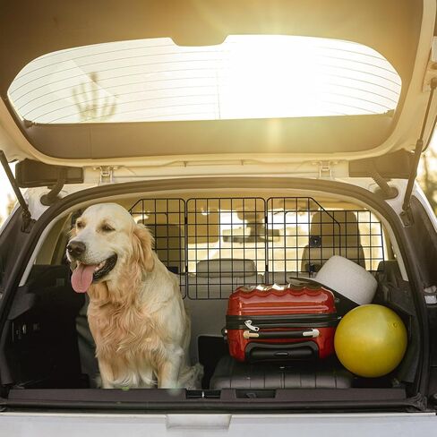 حواجز سيارات الكلاب من Sunexinlo لسيارات الدفع الرباعي، حواجز مقسمة كبيرة للحيوانات الأليفة قابلة للتعديل، شبكة سلكية ثقيلة، فاصل مركبات مناسب عالميًا لسيارات الدفع الرباعي/الشاحنات/الشاحنات in Kuwait