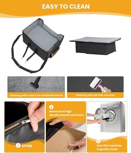 Dog Car Seat for Small Dogs, Elevated Dog Booster Seat Pet Travel Carrier Bed for Car with Adjustable Straps Pet Car Booster Seat for Small Dogs Cats in Kuwait