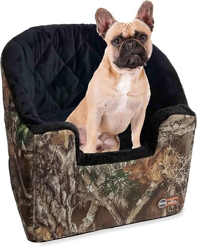 K&H Pet Products مقعد سيارة معزز للكلاب مع حزام مقعد للكلاب، مقعد سيارة للكلاب الصغيرة قابل للغسل، مقاعد معززة قوية للكلاب الصغيرة، الكلاب المتوسطة، مقاود أمان، كبير تان/تان in Kuwait