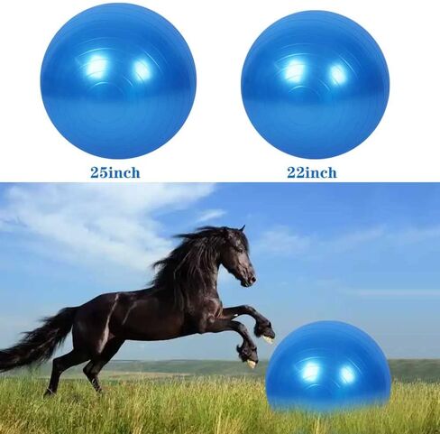 Horse Ball Training Toy, Anti-Burst Horse Exercise Ball Toy with Inflator Pump for Horse Lamb Goat Enterainment Toy Ball (22 Inch, Blue) in Saudi Arabia