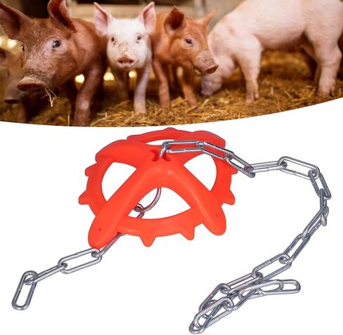 لعبة بلاستيكية لعض الخنزير من Rosvola، سلسلة خنزير صغير مضادة للصدأ، حديد احترافي بيطري للمزرعة لتربية الحيوانات in Kuwait