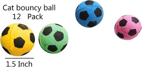 Foam Soccer Balls Cat Toys for Indoor Cats Cat Balls (12 Pcs Individual Color Balls) in Saudi Arabia