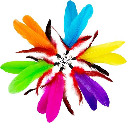 Cat Feather Toys Refills, 10 Pieces Worms Feathers Refills, Cat Wand Replacement Feathers Toy for Indoor Cats in Kuwait