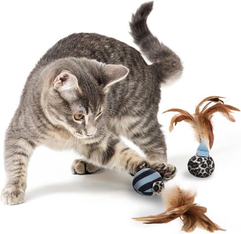 Petlinks Batty Boing Soft Spring & Feather Cat Toy - Orange, One Size in Saudi Arabia