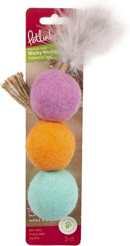 Petlinks Batty Boing Soft Spring & Feather Cat Toy - Orange, One Size in Saudi Arabia