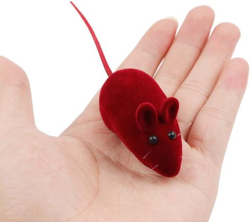 لعبة لعب القطط والكلاب، لعبة صرير الضوضاء، لعبة الفئران الجميلة، لعبة الفئران الكاذبة، 4 قطع متعددة الألوان in Kuwait