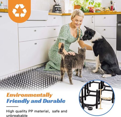 16 X 13 Inch Scat Mat for Cats, 16 Pack Cat Scat Mat - Indoor/Outdoor Pet Solution for Plants, Furniture in Saudi Arabia