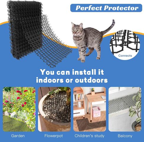 16 X 13 Inch Scat Mat for Cats, 16 Pack Cat Scat Mat - Indoor/Outdoor Pet Solution for Plants, Furniture in Saudi Arabia