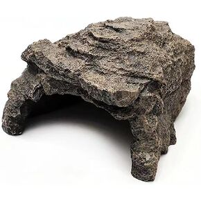 Reptile Rock Hide Cave，Small Aquarium Habitat Decor Rock，Terrarium Décor Accessories Bearded Dragon Hideout for Geckos Turtles Lizards Frogs Spiders Chameleons Scorpions Snakes Hermit Crab in Saudi Arabia