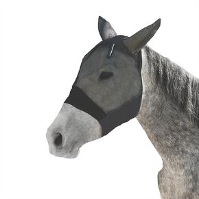 Horse Fly Mask,Fly Masks for Horses,Fly Masks for Horses with Ears,Horse Fly Mask with Ears,Fine Mesh Fly Mask with Ears,Lycra Fly Mask (Medium, Blue) in Kuwait
