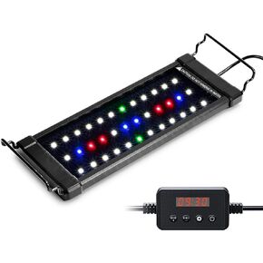 NICREW ClassicLED Plus LED Aquarium Light with Timer, 10 Watts, for 12 to 18 Inch Fish Tank Light, Daylight and Moonlight Cycle, Brightness Adjustable in Kuwait