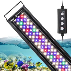 hygger 18W 24/7 Lighting Aquarium LED Light, Sunrise-Daylight-Moonlight Mode and DIY Mode, Adjustable Timer Adjustable Brightness Fish Tank Light with Extendable Bracket 7 Colors for Planted Tank in Saudi Arabia