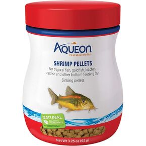 Aqueon Shrimp Pellets Sinking Food for Tropical Fish, Goldfish, Loaches, Catfish and Other Bottom Feeding Fish, 6.5 Ounces