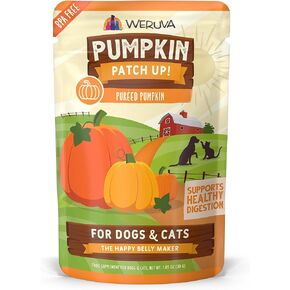 Weruva Pumpkin Patch Up!, Pumpkin Puree Pet Food Supplement for Dogs & Cats, 2.80oz Pouch (Pack of 12) in Saudi Arabia