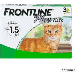 علاج FRONTLINE Plus للبراغيث والقراد للقطط التي يزيد وزنها عن 1.5 رطل، 3 علاجات in Kuwait