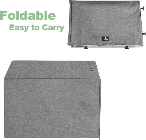 X-ZONE PET Double Door Dog Crate Cover - Polyester Pet Kennel Cover (Fits 24 30 36 42 48 inches Wire Crate) (42Inch, Tan) in Saudi Arabia