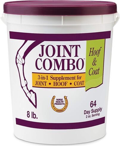Horse Health Joint Combo Hoof & Coat, Glucosamin, Chrondroitin, Vitamin C, MSM, Biotin, Lysine, ZInc, Omega 3 and 6 Fatty Acids, 64 day supply in Kuwait