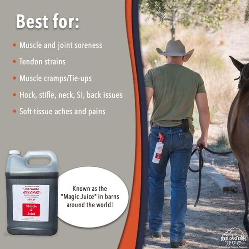 Natural Release Muscle Spray Treatment - Horse Liniment for Sore Muscles, Joint Pain, Tendon & Inflammation Relief - Easy to Use, Fast Acting, Alcohol & Menthol Free (16 oz) in Saudi Arabia