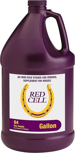 Horse Health Red Cell, Liquid Vitamin-Iron-Mineral Supplement for Horses, Helps Fill Important Nutritional Gaps in Horse's Diet, 1 Qt., 32 Oz., 16-Day Supply in Saudi Arabia