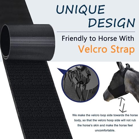 Horse Fly Mask,Fly Masks for Horses,Fly Masks for Horses with Ears,Horse Fly Mask with Ears,Fine Mesh Fly Mask with Ears,Lycra Fly Mask (Medium, Blue) in Kuwait