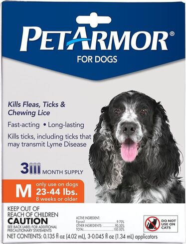 PetArmor for Dogs, Flea and Tick Treatment for Large Dogs (45-88 Pounds), Includes 3 Month Supply of Topical Flea Treatments in Kuwait