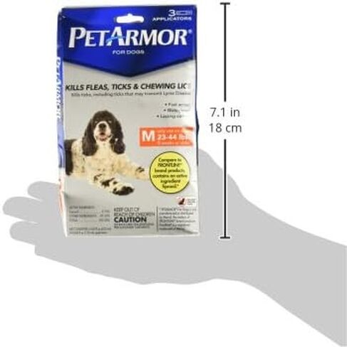 PetArmor for Dogs, Flea and Tick Treatment for Large Dogs (45-88 Pounds), Includes 3 Month Supply of Topical Flea Treatments in Kuwait