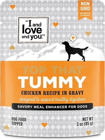 I and love and you Top That Meal Enhancer - غلاف طعام الكلاب الرطب الخالي من الحبوب، حزمة متنوعة، 3 أونصة، حزمة من 6 أكياس in Kuwait
