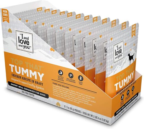 I and love and you Top That Meal Enhancer - غلاف طعام الكلاب الرطب الخالي من الحبوب، حزمة متنوعة، 3 أونصة، حزمة من 6 أكياس in Kuwait