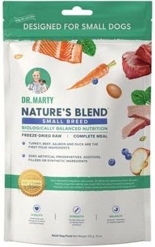 دكتور مارتي ناتشرز بليند طعام الكلاب الخام صغير الحجم والمجفف بالتجميد، 6 أونصة، 6 أونصة (عبوة من قطعة واحدة) in Saudi Arabia