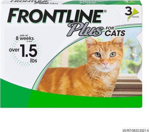 علاج FRONTLINE Plus للبراغيث والقراد للقطط التي يزيد وزنها عن 1.5 رطل، 3 علاجات in Kuwait
