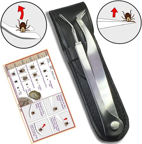 Tick Remover Tool Kit & Tick Identifier Card - Hygienic Stainless Steel in Saudi Arabia