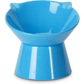 Detachable Elevated Cat Bowls, 15° Tilted Raised Cat Food Bowl Anti-Vomiting, Whisker Friendly, Adjustable Pet cat Dishes for Protecting Spine, Adult Kitten (White) in Saudi Arabia