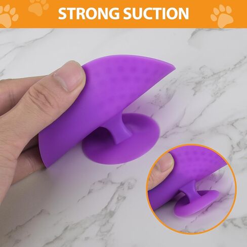 Lick Mat for Cats, Licking Mat for Cats Small 2 Pack with Suction Cups, Small Lick Mat for Small Cats, Boredom Anxiety Reducer, Round Cat Licking Mat, Alternative to a Slow Feed Cat Bowl or Dish in Kuwait