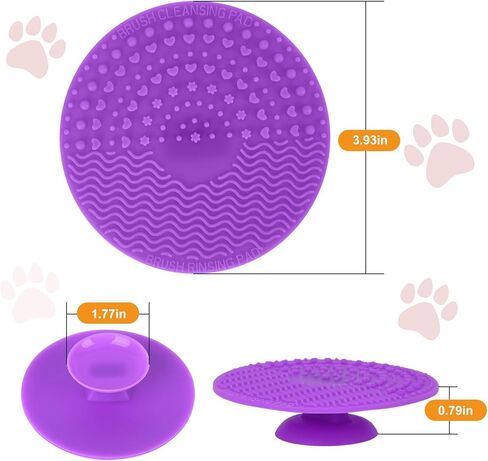 Lick Mat for Cats, Licking Mat for Cats Small 2 Pack with Suction Cups, Small Lick Mat for Small Cats, Boredom Anxiety Reducer, Round Cat Licking Mat, Alternative to a Slow Feed Cat Bowl or Dish in Kuwait