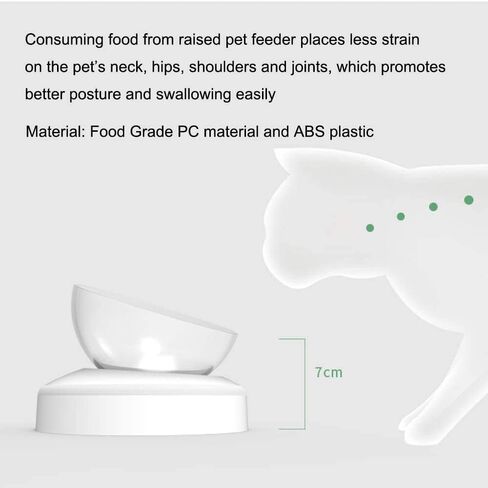 Cat Food Bowls, Elevated Ceramic Dog Cat Bowls with Raised Stand, 3 Adjustable Heights Anti Vomiting Cat Dog Water Bowl with no-Spill Design, 5 INCHES Bowl for Medium and Small Size Dog Cats in Saudi Arabia