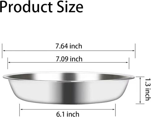 Stainless Steel Cat Feeder, 6.14 inch Wide Shallow Cat Bowls with Whisker Relief, Includes Non-Slip Placemat, Set of 8 for Small Dog & Cat in Saudi Arabia