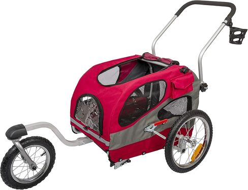 مجموعة عربة الأطفال Happy Ride للكلاب من PetSafe - مجموعة تحويل لمقطورة دراجة Happy Ride Dog - مقود ألومنيوم خفيف الوزن وخالي من الصدأ - عجلة لجميع التضاريس - كبيرة in Saudi Arabia