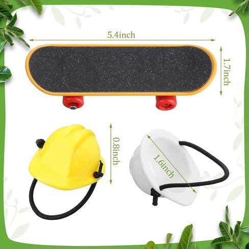 5 Pieces Bearded Dragon Accessories Toy Set Bearded Dragon Leashes and Harnesses S/M/L 3 Size Packed Lizard Harness Mini Scooter Lizard Helmet Hats Adjustable Bearded Dragon Leash (Black) in Saudi Arabia