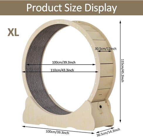 Homegroove Cat Exercise Wheel for Indoor Cats, 35.4 Inch in Saudi Arabia