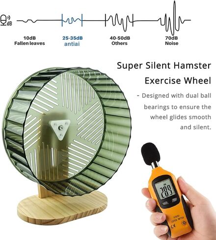 العاب عجلة تمرين للهامستر، مقاس كبير 9.4 انش صامتة للغاية مع ملحقات قفص قاعدة قابلة للتعديل، عجلة ركض هادئة للهامستر السوري القزم والجربوع والخنزير الغيني والحيوانات الصغيرة، اخضر in Kuwait